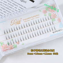 喜睫A型仙女仙子毛鱼尾混合装假睫毛单簇自然仿真朵毛嫁接分段式 仙子9-10-11三排混长