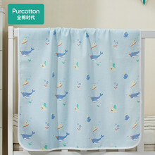 全棉时代 婴儿隔尿垫防水可洗纯棉新生宝宝大号超大防漏尿床垫床单 深海探险90*70cm