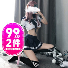 惹火猫 性感情趣内衣女 制服诱惑sm水手服学院校园服免脱丁字内裤丝袜套装JK角色扮演 R062