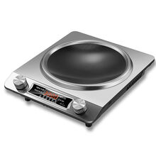 曼太电磁炉家用凹面火锅炉新款大功率3000W炒锅防水3500W灶多功能倍为 拉丝银【3000W】