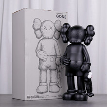 迪士尼联名kaws公仔摆件室内芝麻街车载模型玩偶暴力熊新年礼物潮流周边 30cmkaws拎娃黑色(有盒)