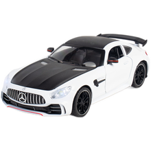 奔驰G63越野奔驰AMG跑车合金车模1:24玩具车仿真合金汽车儿童回力玩具小汽车仿真汽车模型男孩礼物 AMG白色1:24