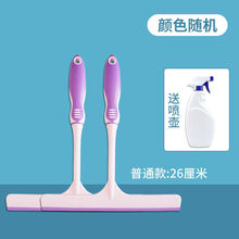 家用擦玻璃玻璃刮双面刮水器擦窗器搽洗窗户清洁工具长杆地刮 2把软胶款+喷壶