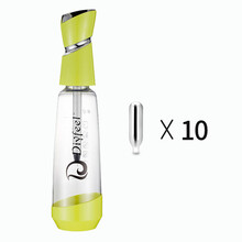 COCOSODA升级新品家用小型便携式苏打水机器气泡水机自制无糖气泡水碳酸饮料机可乐机巴黎水 浅绿色 配10个气泡弹