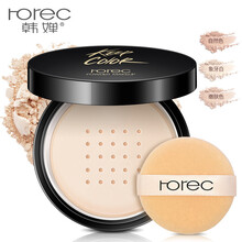 韩婵女士学生定妆蜜粉控油自然不卡粉散粉定妆遮瑕修颜清透细腻女士学生定妆粉 散粉 彩妆 嫩肤色/15g