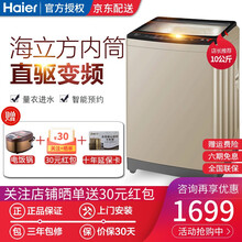 Haier/海尔洗衣机全自动波轮家用10kg/12公斤大容量大件洗 节能省电 筒自洁 洗脱一体 10公斤+一级能效+直驱变频+防缠绕