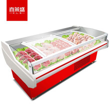 喜莱盛商用鲜肉展示柜冷藏卧式平岛柜 生鲜海鲜牛羊猪肉保鲜冷冻冰柜XLS-XR2500