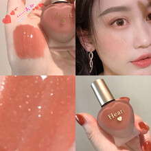 sora club韶拉爱心液体腮红自然提亮裸妆胭脂显白水蜜桃樱花粉 01#