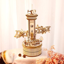 若客（ROKR）拼装模型八音盒音乐盒木质diy手工立体拼图成人拼插玩具送女友生日礼物 逐梦之翼【八音盒】