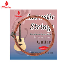 名森（Minsine）民谣木吉他琴弦一套6根通用配件防锈磷铜全套012L木吉他弦合金缠弦