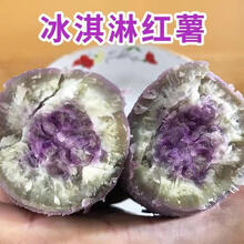 新鲜冰淇淋番薯一点红紫心番薯5斤栗香甜色彩红薯花心 5斤冰淇淋小薯