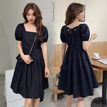 小兀 孕妇装夏装孕妇裙夏季夏天外穿孕妇连衣裙宽松大码孕妇裙子孕妈装 图片色 M