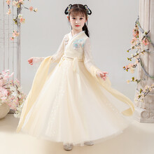 小咔衣浓女童汉服儿童古装2021新款中国风公主裙小女孩唐装襦裙夏装汉服女 女童汉服 120cm