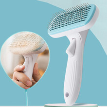 嬉皮狗 宠物狗毛猫毛刷子狗狗梳子猫梳子猫咪梳毛美容泰迪金毛长毛脱毛梳子用品 自动脱毛梳