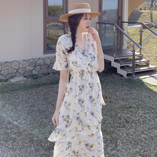 小兀 孕妇装夏装孕妇裙夏季夏天外穿孕妇连衣裙宽松大码孕妇裙子孕妈装 图片色 M