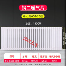 固微暖气片家用钢制水暖散热片钢二柱壁挂式集中供暖双柱立式工程片彩 中60-30柱 供暖29~30平