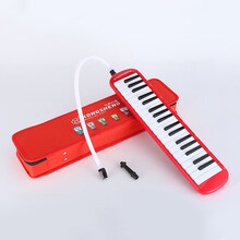 孔声口风琴37键32键初学者学生用课堂教学乐器儿童吹管口风琴 KS-37A 红