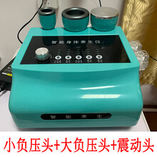 刮痧仪器美容院身体经络疏通拔罐养生馆家用发热震动按摩仪 蓝色(大小负压头+震动头) 三头
