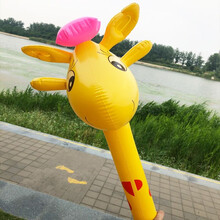 儿童充气玩具动物锤子小孩充气长棒大号塑料棍棒卡通 长颈鹿