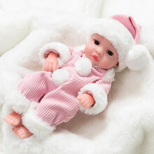 儿童毛绒玩具仿真娃娃全软胶会说话的洋娃娃布娃娃可爱女孩小玩偶早教女孩公主安抚玩具送女孩生日礼物 275-10睁眼 粉白衣(女娃) 55声版