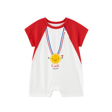 英氏婴儿连体衣男宝速干短袖哈衣爬服2021夏季新款 YRHBJ21196A01 73cm