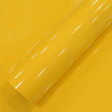 汽车贴纸外观车身全车贴膜车顶车内饰中控仪表台装饰亮光面改色膜 黄色【亮光】 1.5米*0.5米长