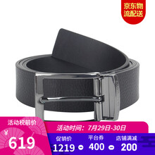 Emporio Armani  阿玛尼皮带男 黑色牛皮男士针扣腰带C 黑色Y4S195 YLO8J 均码