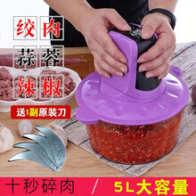 DAI HEART绞肉机家用电动多功能小型3升5升打肉馅大容量绞菜机搅拌辣椒搅馅 5升大容量送一付原装刀