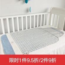 良良(65*50)隔尿垫麻棉加大 婴儿尿垫 防水透气 四季儿童用品 可洗新生儿宝宝尿垫 【格彩-蓝格纹款】65*50cm(适合0-2岁宝宝