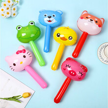 新款充气锤子卡通儿童充气皮充气玩具小礼品幼儿园小榔头 小号充气卡通【头】锤 100个