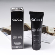 ecco鞋油 现货 ECCO爱步光面皮鞋油护理黑色透明无色鞋乳9033300 黑色903330000101 现货+擦布