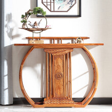 新中式玄关柜木古典实木置物碗柜简约茶水柜家具 定金专拍 整装  框架结构