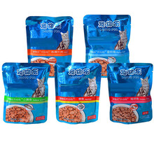 【京选推荐】宠物乐开心包 猫用鲜肉包 猫肉包 猫罐头 猫湿粮零食100g*12袋 海洋鱼