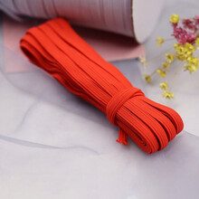 车达人  彩色松紧带袖领口扁橡皮筋进口弹力绳牛筋绳宽6mm 长10米（荧光红）