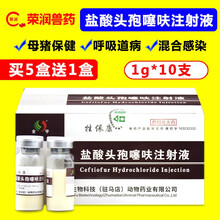 盐酸头孢噻呋钠注射液长效混悬液母仔猪保健猪犬猫产后消炎针兽用 猪用混合感染 10ml*10支芮添