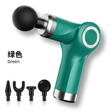颈椎按摩棒敲拍打捶背肩腿小型神器电动锤仪可折叠迷你mini 绿色[4档4头+可折叠400克]