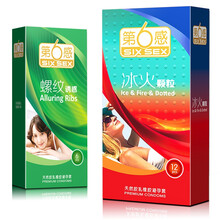 第六感避孕套冰火两重天冰火一体男用持久装防早情趣颗粒带刺安全套byt避育套玻尿酸避孕套tt 【18只】冰火12只+螺纹6