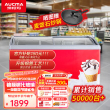 澳柯玛（AUCMA）338升商用多篮筐商用卧式冷柜商超大容量速冻食品 一级能效弧形玻璃门展示柜雪糕柜 SD-338HA