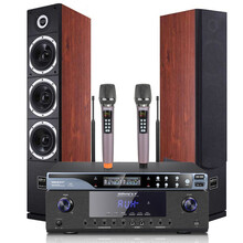 奇声 家庭影院5.1音响套装无源音箱组合卫星音响功放机音箱设备套装 2.0家庭影院套装+无线声卡话筒