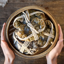 【活鲜】大闸蟹鲜活海鲜水产螃蟹六月黄活体河蟹 塞红康尔 满黄全母(1.5-2.1两)10只