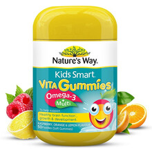佳思敏软糖营养辅食Nature's Way 儿童复合果蔬维生素VC钙铁锌VD软糖钙铁锌维生素澳洲进口 Natures Way佳思敏 DHA多维软糖50粒