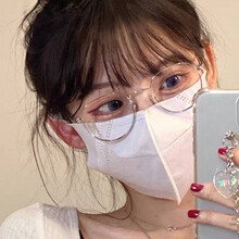 Bosibao jennie同款眼镜女防蓝光防辐射小脸框轻素颜抗蓝光镜框近视可配 银色 单个眼镜(布袋+镜布)