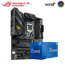 华硕B560主板 搭配英特尔11代11400F/11600/11700酷睿盒装CPU 台式机板U套装 【猛禽大板】ROG B560-F WIFI i9 11900 8核16线 带核显 中文原盒