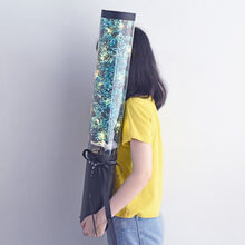 满天星干花玫瑰花永生花真花花束批人节表白送女朋友生日礼物SN4920 蓝色满天星-怦然心动 80cm--抱