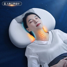 掌心御医 枕头颈椎枕电动揉捏按摩热疗多功能草药枕头颈椎拉伸牵引加热睡眠枕头 （揉捏按摩+自动充气+热敷+震动）