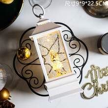 520风灯飘下雪花水晶球音乐盒旋转跳芭蕾舞配女孩八音盒生日礼物 乳白色 抱熊女孩