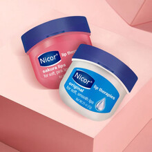 Nicor凡士林润唇膏滋润补水保湿唇膜男女修护唇部护理防干裂 超值两瓶【原味+樱花味】