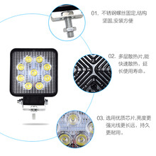 适用于叉车前大灯12-80V通用型叉车LED大灯工程机械灯叉车射灯灯泡 方向大灯24V