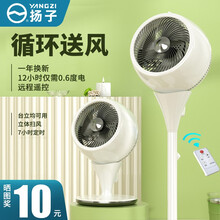 扬子空气循环扇家用电风扇台式立式学生宿舍遥控摇头小型涡轮扇 台式-机械款