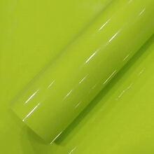 汽车亮光面改色膜全车贴车身亮光面贴膜亮光黑白红橙黄绿贴纸 淡黄绿【亮光】 1.5米*0.2米长